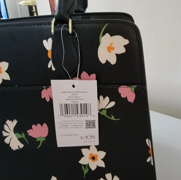 NWT Kate spade Madison floral waltz printed satchel